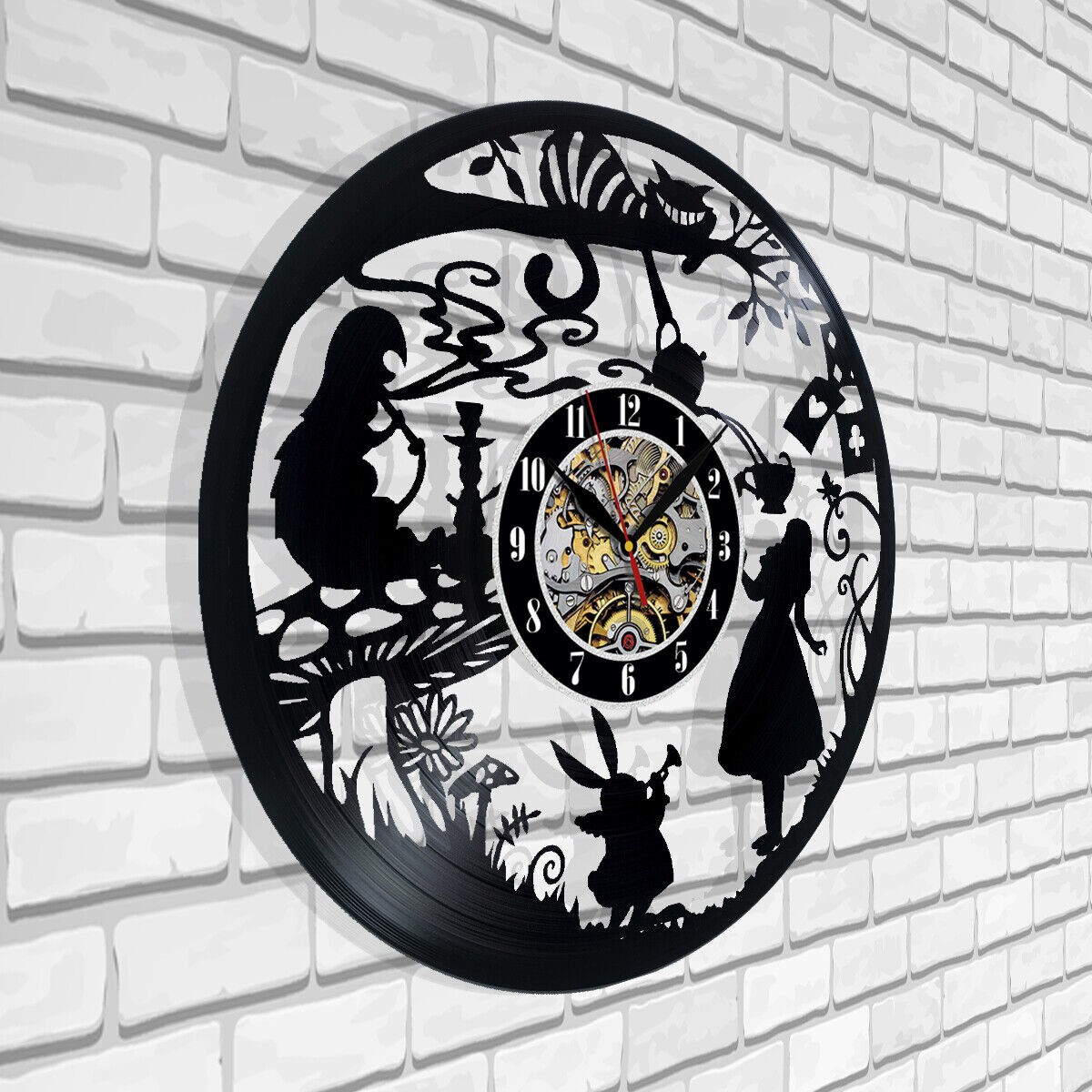 Alice In Wonderland Vinyl Record Wall Clock Gift Surprise Ideas Friends Birthday