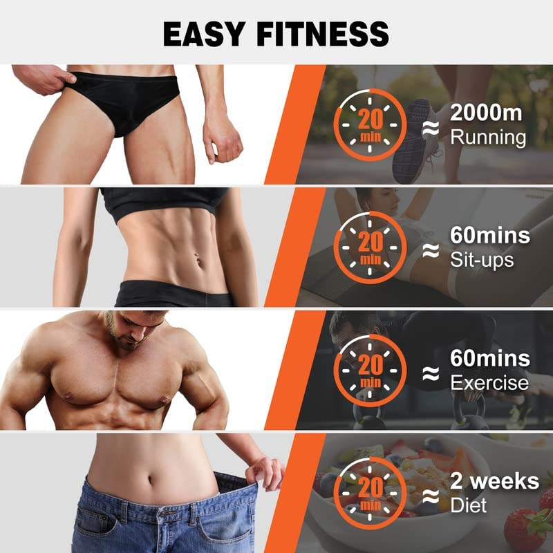 cepignoly Joinpital ABS Stimulator Workout Equipment, Ab Machine USB Rechargeable Gear for Abdomen/Arm/Leg, Strength