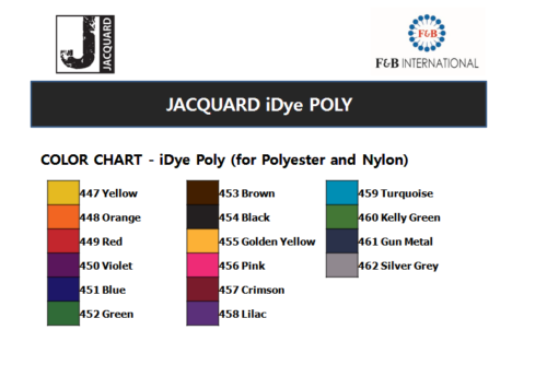 Jacquard iDye Poly Synthetic Fabric Dye 16 Colors