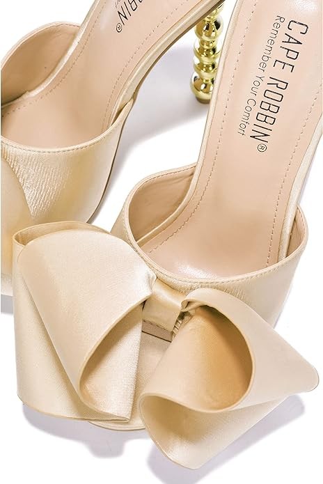 Cape Robbin Salsa Sexy High Heels for Women, Oval Open Toe Shoes Heels