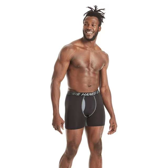 Hanes X-Temp Total Support Pouch Men's Boxer Briefs, Anti-Chafing Underwear, 3-Pack