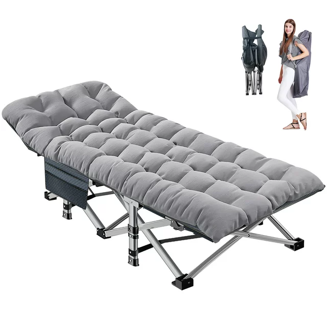 Slsy Folding Bed Cot with 3.3 Inch Mattress, 75"* 28" Folding Camping Cots with Carry Bag, Folding Sleeping Cot Guest Bed