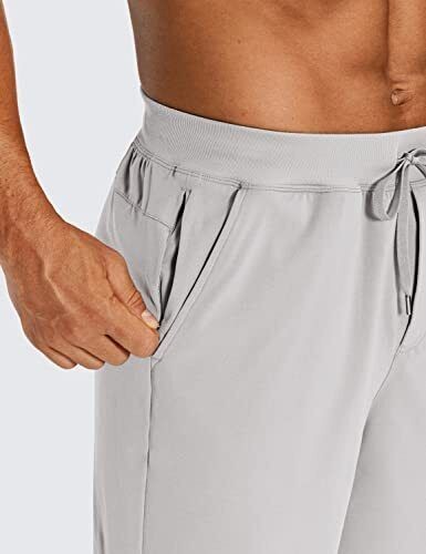 CRZ YOGA Men's Four-Way Stretch Workout Shorts - 7" Soft Durable Gym