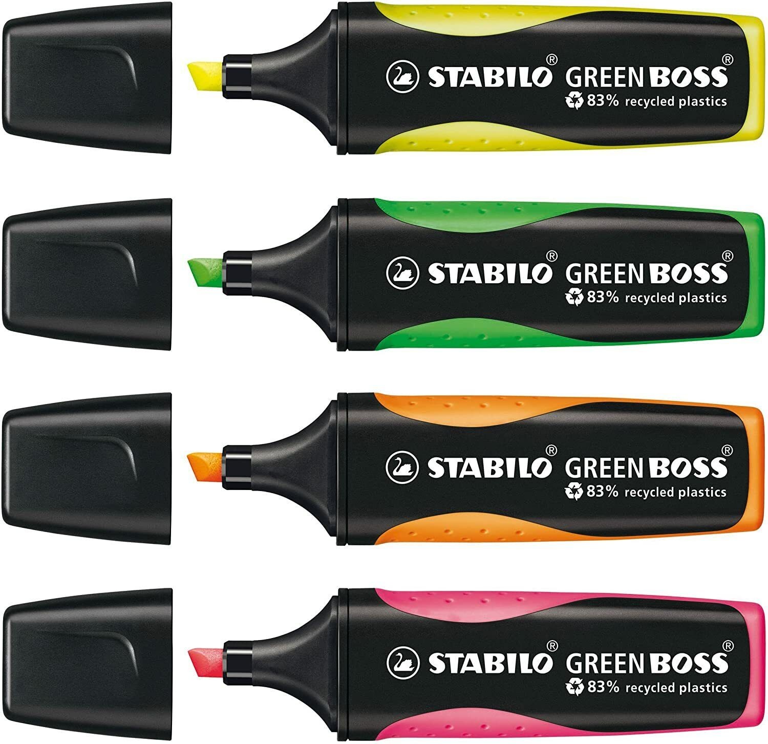 Highlighter STABILO Green Boss Deskset of 4 Assorted Colors