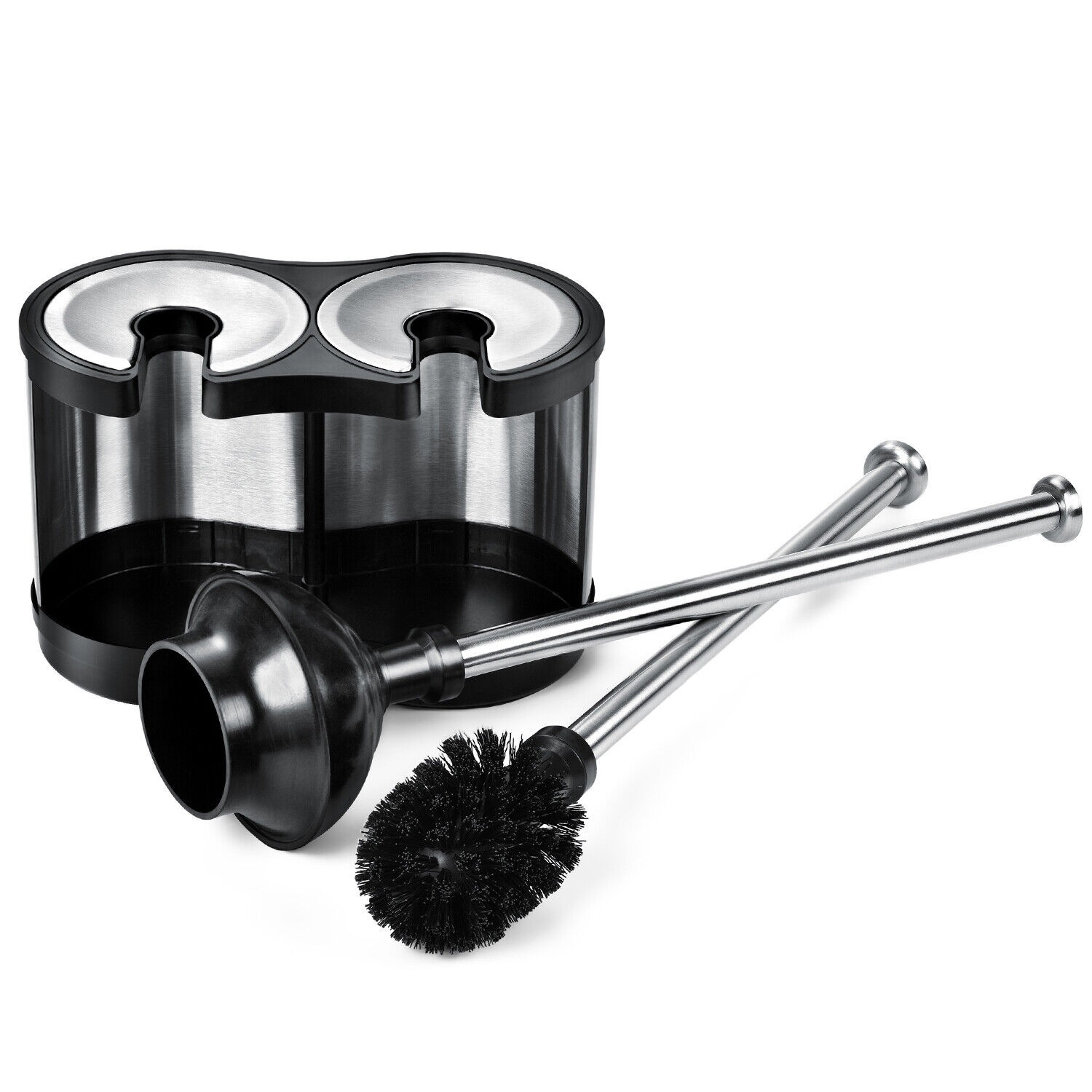 ToiletTree Products Stainless Steel Bathroom, Toilet Bowl Brush, and Plunger Set