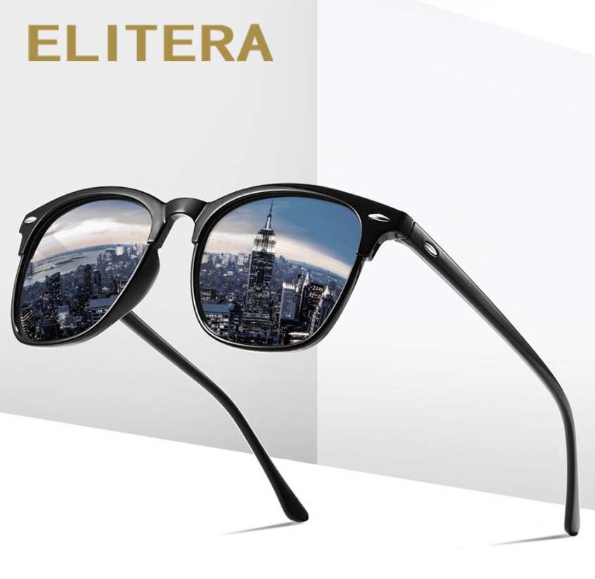 ELITERA Fashion Polarized Men Sunglasses Half Frame Retro Vintage Sport Glasses
